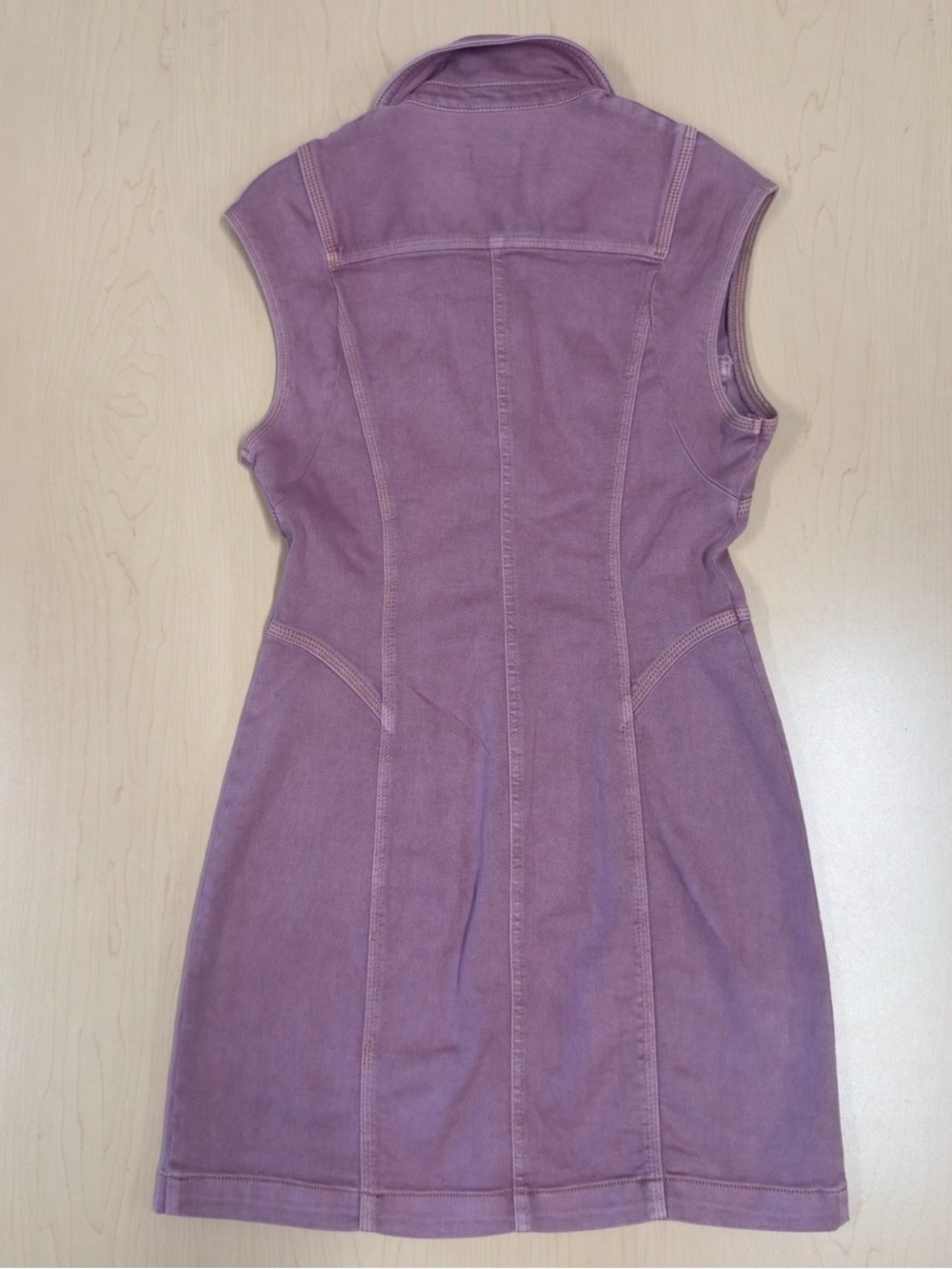 Anthropologie Pilcro Sleeveless Pink Denim Mini Dress Size 6 - Picture 4 of 13